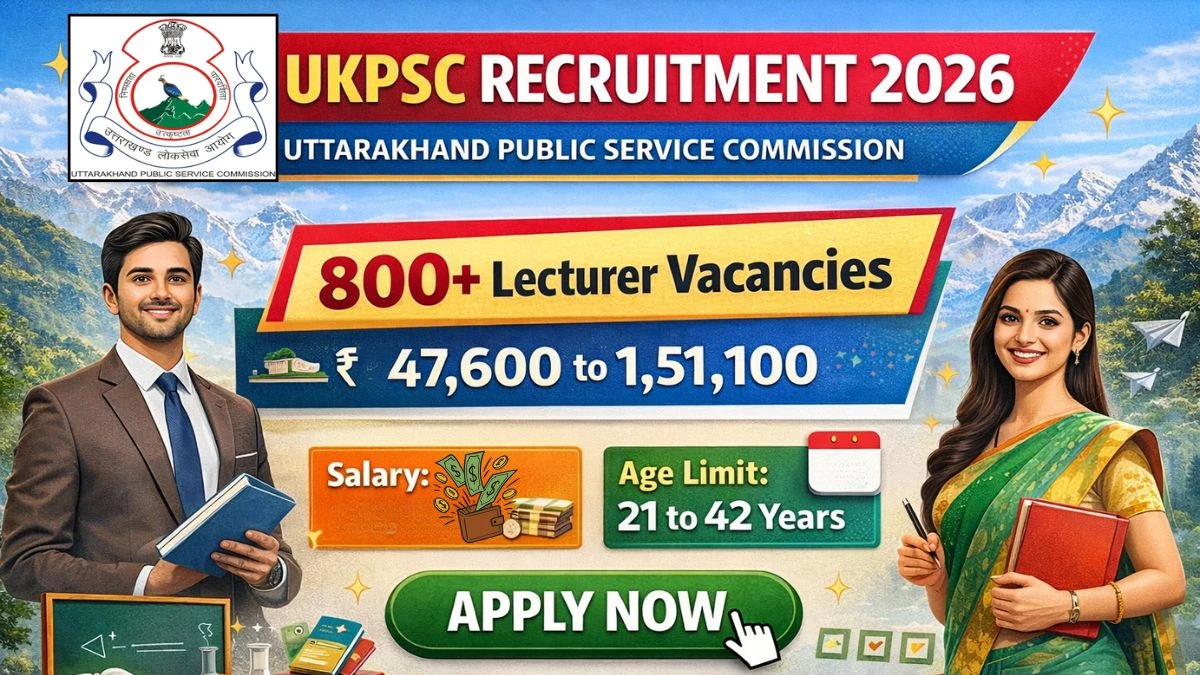 UKPSC Lecturer Recruitment 2026 Out For 808 Post